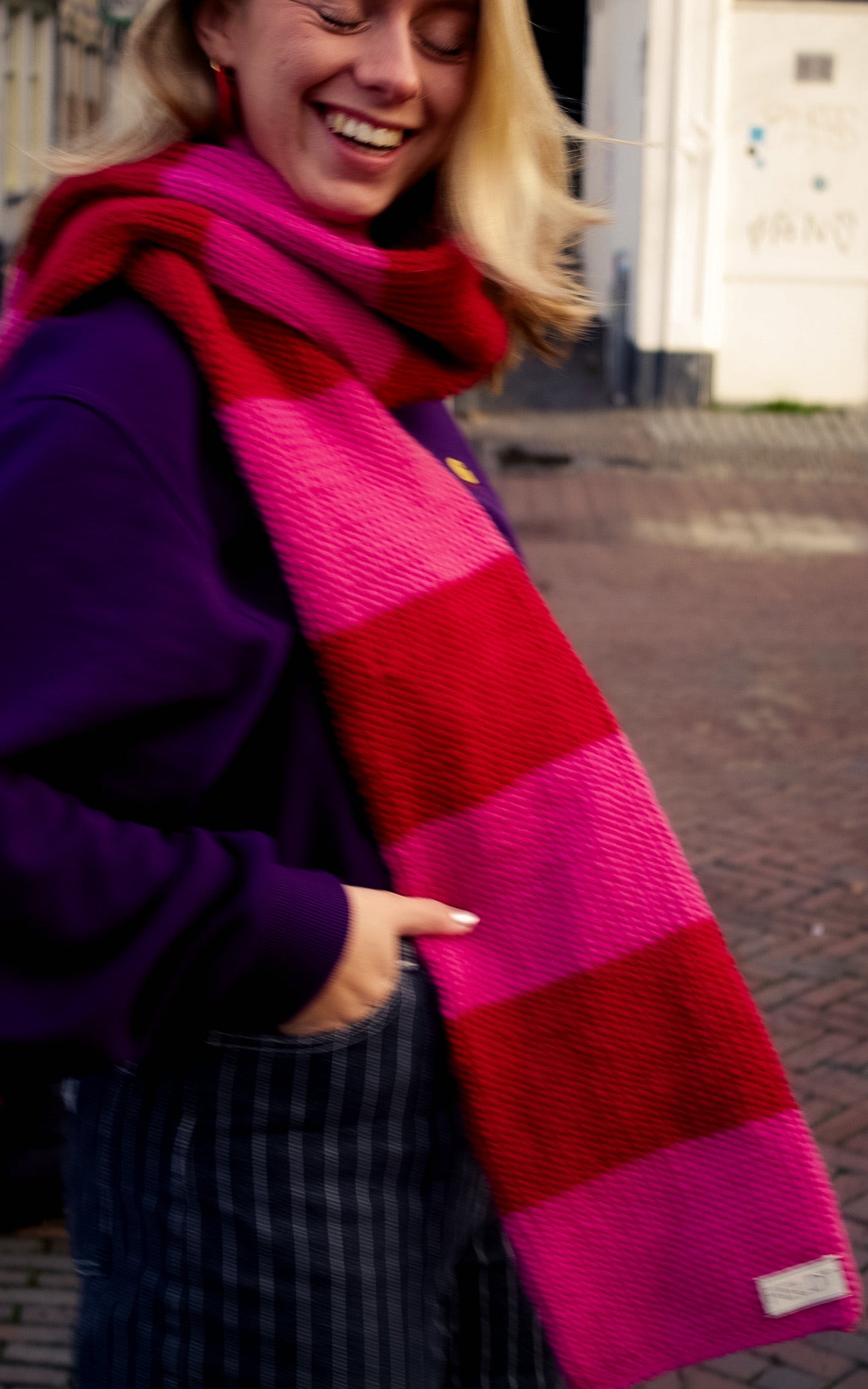 Sjaal - roze / rood