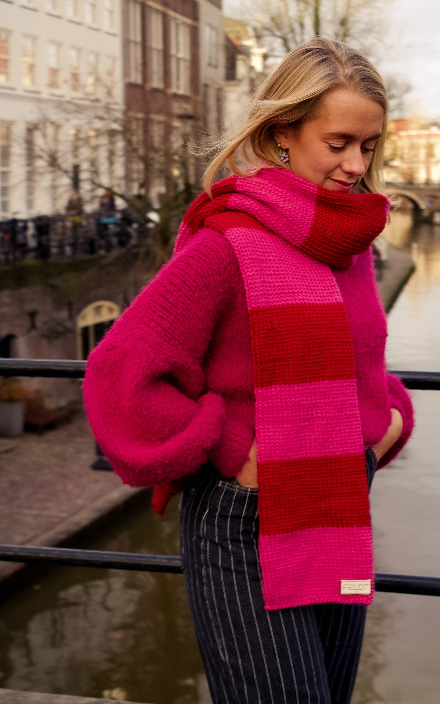 Sjaal - roze / rood